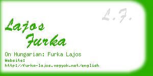 lajos furka business card